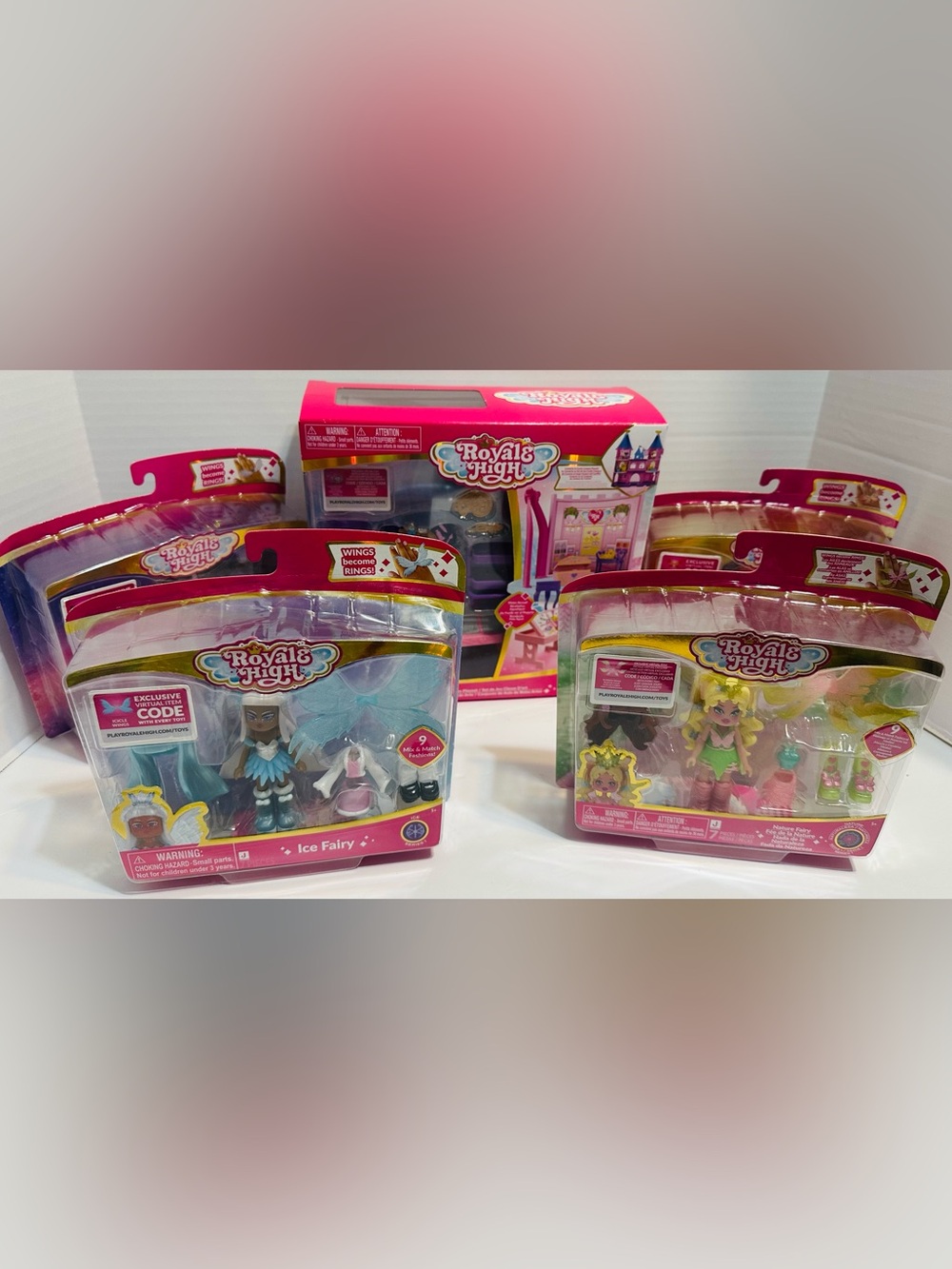 Royal High Art Class Playset With CODE plus Dark, Ice, Fire, Nature Fairy NEW